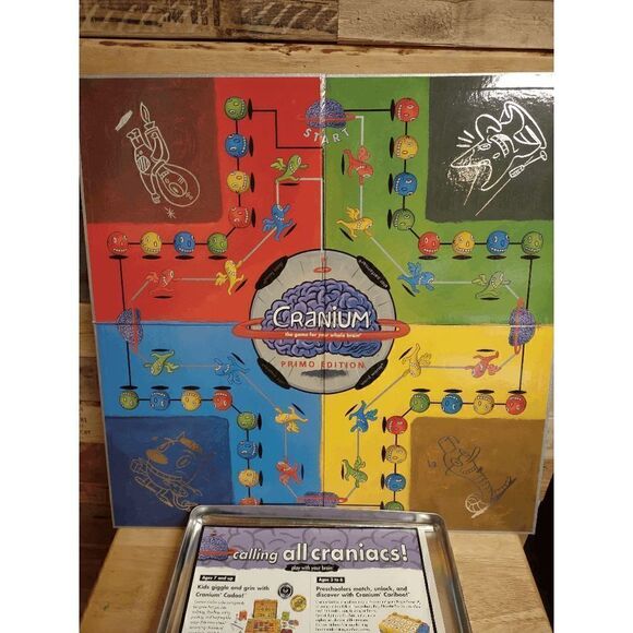 Cranium Primo Edition Board Game Collector's Silver Tin Vintage 2002-No Clay - Picture 2 of 8